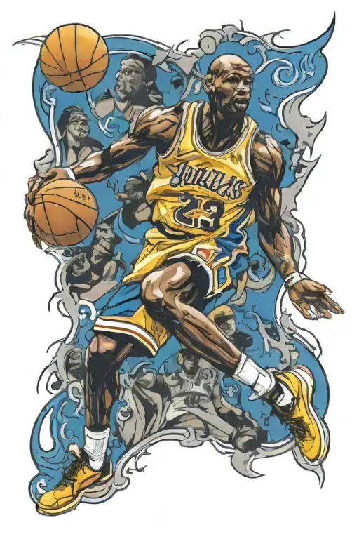 Blue And Yellow Michael Jordan