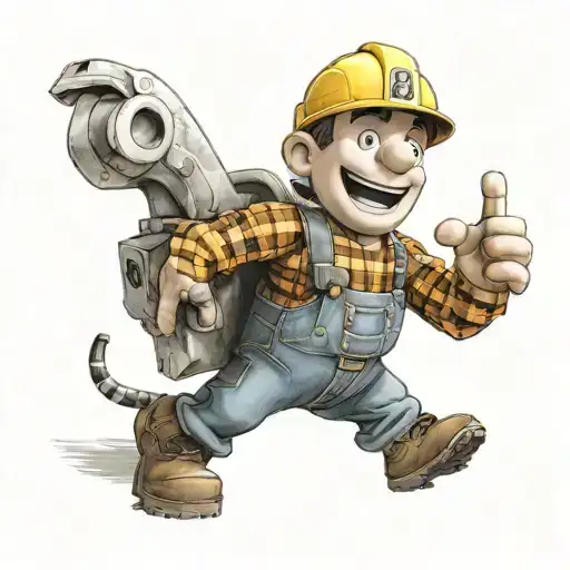 Bob The Builder Is Muscular With Scary Ghosts And The Number 8