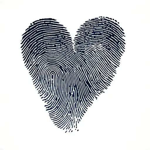 Fingerprint Tattoo In The Shape Of An Infinity Symbol