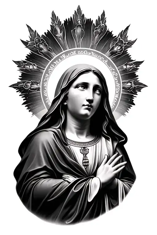 Virgin Mary Looking Up