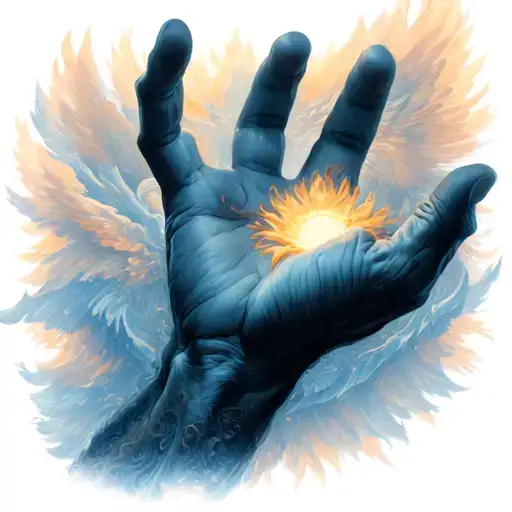 God's Hand From Heaven Looking Forward With Him