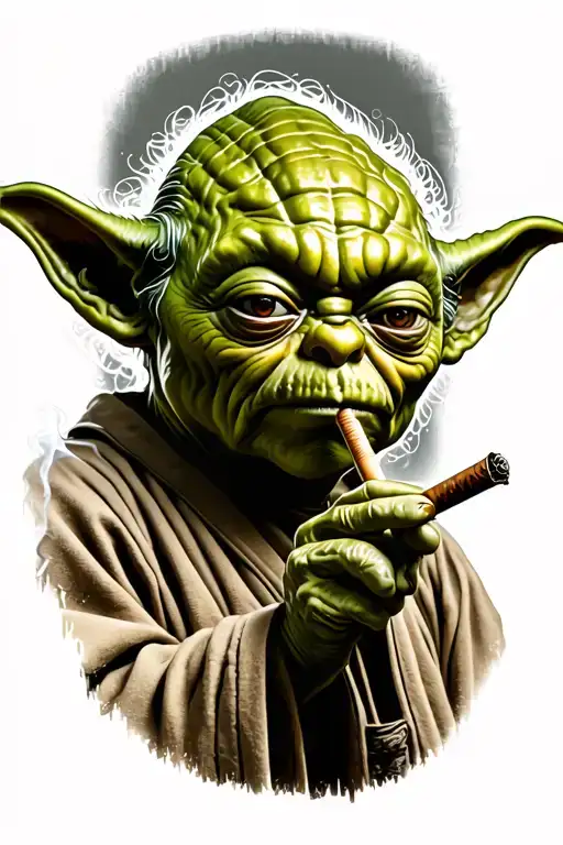 Yoda Smoking A Blunt