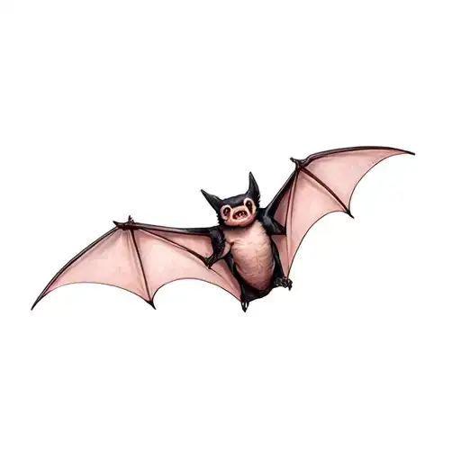 A Bat Flying In The Sky