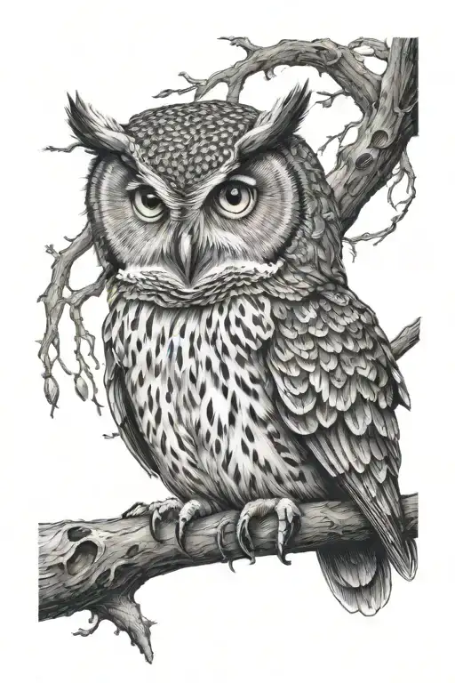 Owl Holding An Eye
