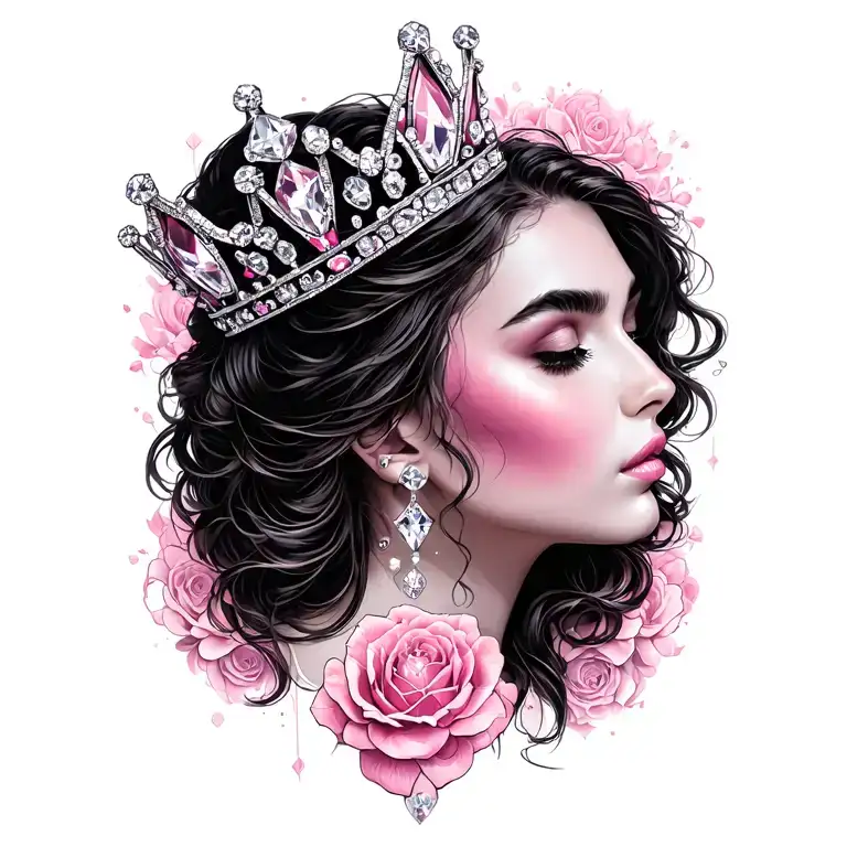 Diamond Crown Infinite Sign Sister Pink Sister