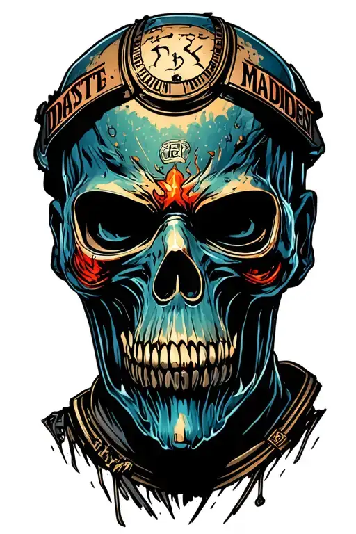 Iron Madien With The Text Don't Waste Tour Time Searching For Those Wasted Years