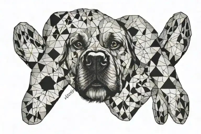 Dog Paw With Geometry