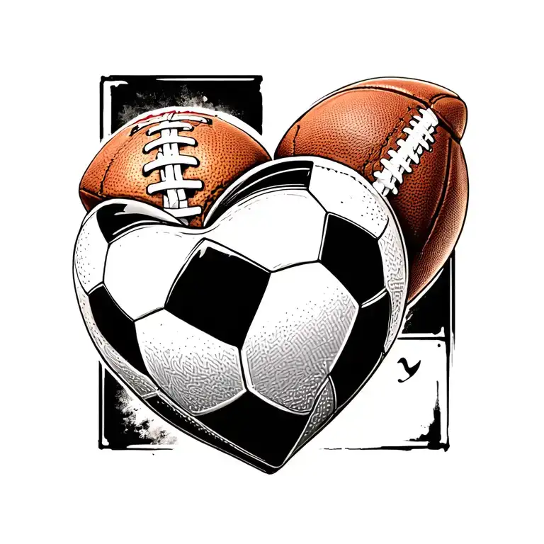 Heart With Football