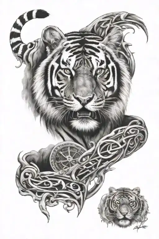 Roaring Tiger And Roman Numerals
