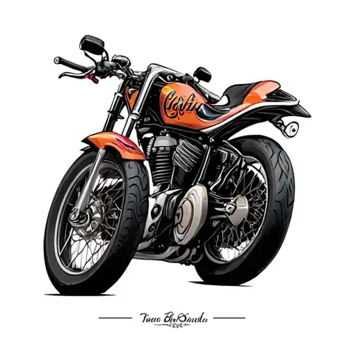 Sports Motorcycle Tattoo Design