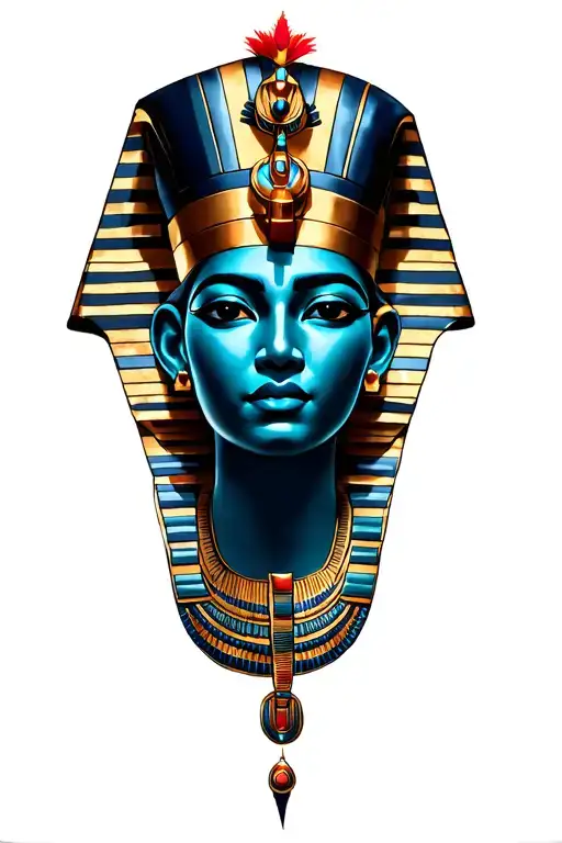 Egyptian Pharaoh Tut And Queen Nefertiti Power Fame Unity Strength