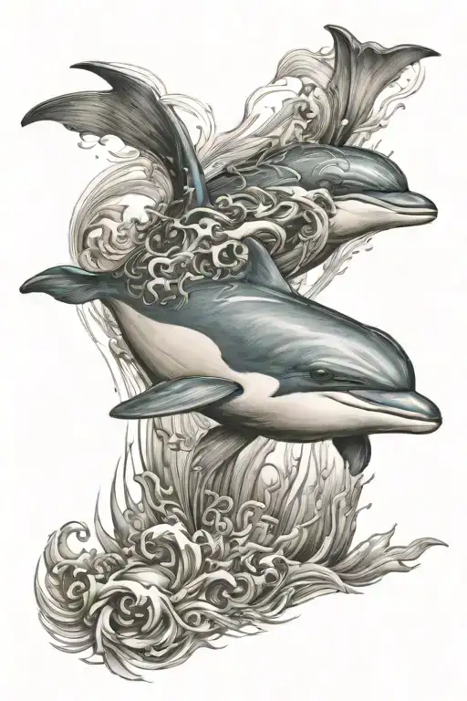 Half Dolphin Half Man Standing