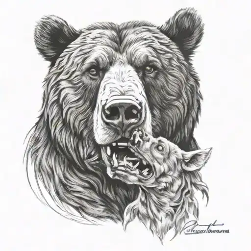 Bear Licking Wallace From Wallace And Grommet