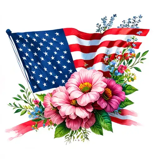 American Flag Flowers