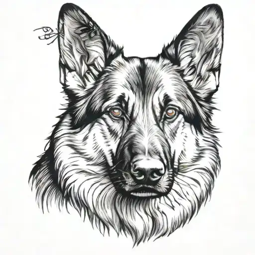 German Shepard Memorial Tattoo For My