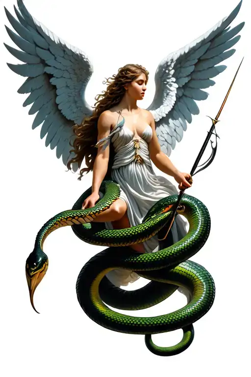 Angel Spearing A Serpent