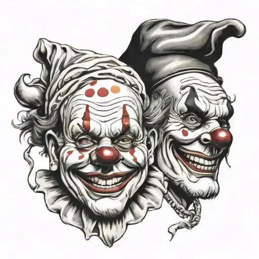Cholo Style Smile Now Cry Later Clown Heads Wrapped