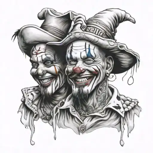 Cholo Style Smile Now Cry Later Clown Heads No Hats