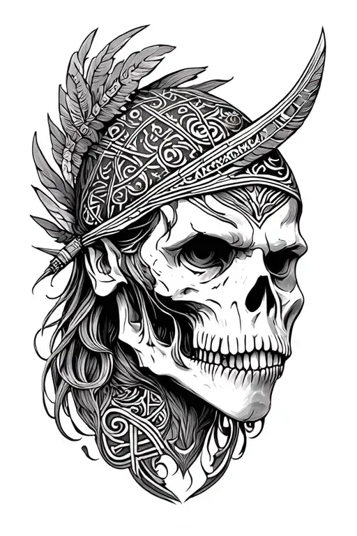 Cuervo With Nordic Runes