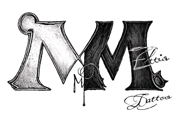 Cross With A Letter M