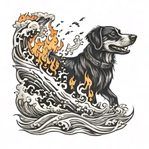 Three Line One Fire One Snow One Water