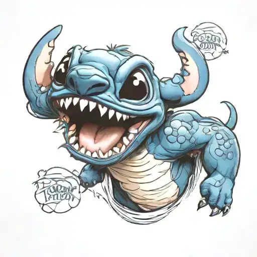 Stitch Form Disney Characters Roar