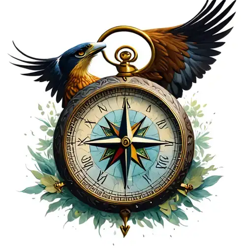 Compass Clock Hawk Irish Full Sleeve