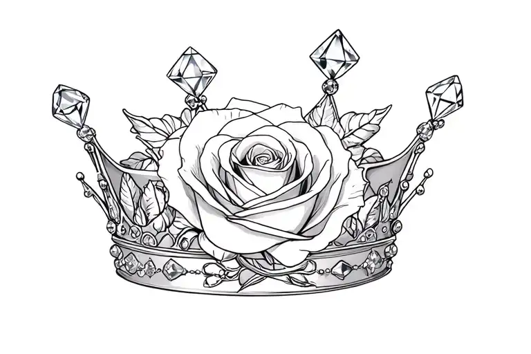 Diamond A Rose A Princess Crown Infinite Symbol