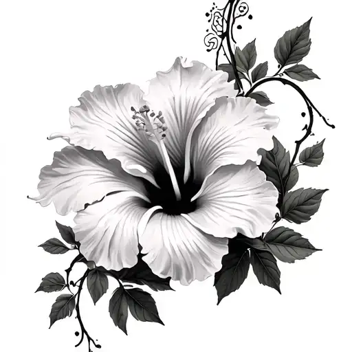 Hibiscus With Vines