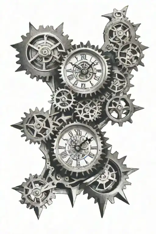 Intricate Clock Cogs Sleeve