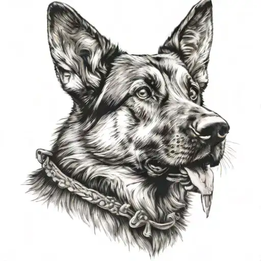 German Shepherd As Joan Of Arc