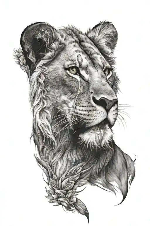 Female Lion Face