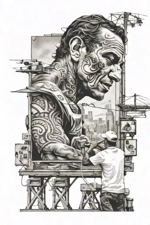 Man Painting Billboard Of Rio De Janeiro