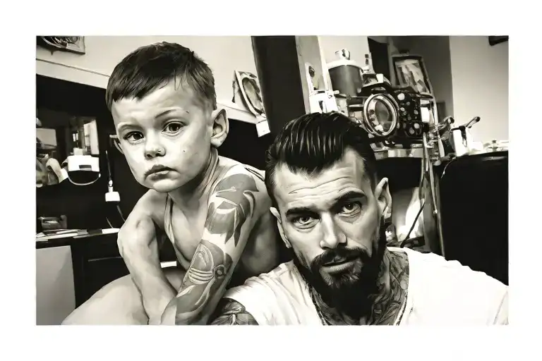 Young Father & Little Son