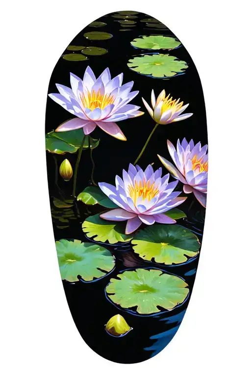 Water Lilies Blooming
