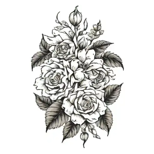 7 Pcs Of September Flowers