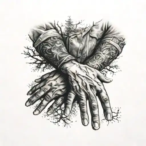 Brothers Holding Hands