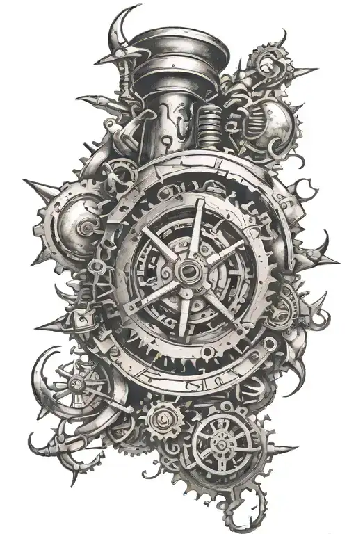 Memorial Wrech Tattoo With Leslie Pruitt Wrote Through The Middle And Nuts And Bolts Surrounding It