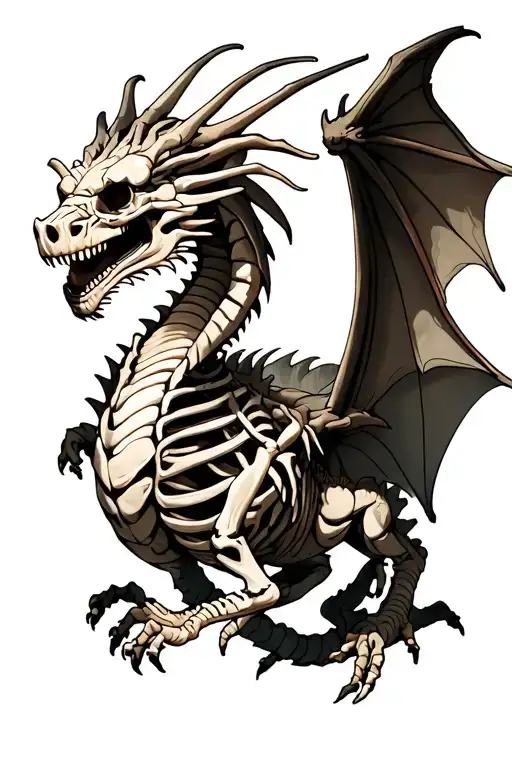 Flying Skeleton Dragon