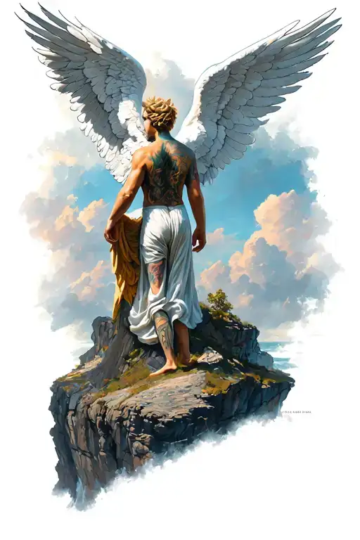 Archangel On The Back On The Cliffs