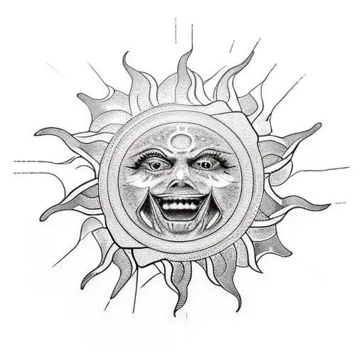 A Sun Made Up Of Bicycle Chains