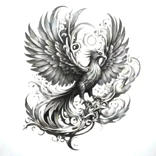 A Phoenix Rising From The Ashes Symbolizing Rebirth And Strength