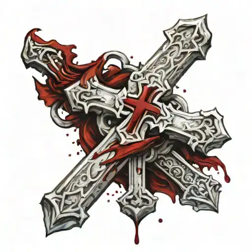 Cross With Blood