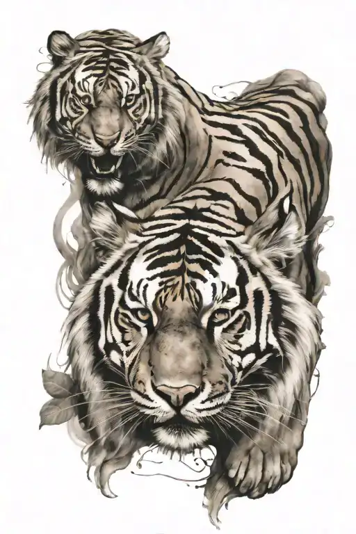 Tiger Surrounded