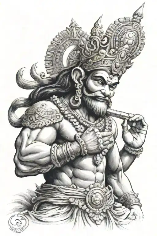 First Part Of The Hand Dedicated To Lord Hanuman And Guru Govind Singh Ji