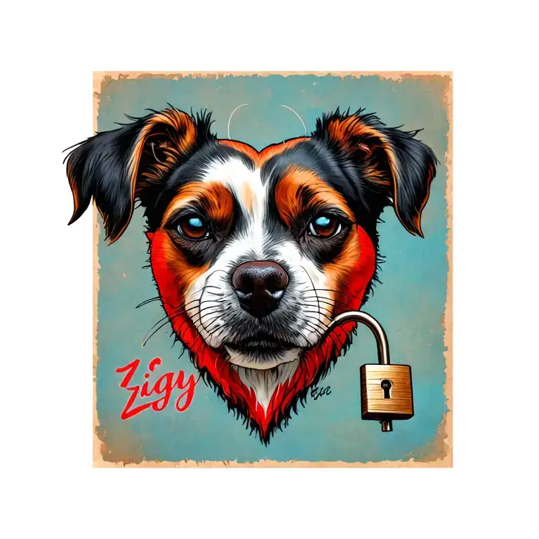 Ziggy In Letters And Heart Shaped Lock