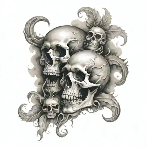 Smoke Haze With Skulls