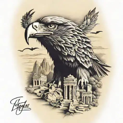 Petra Lost City And Eagle