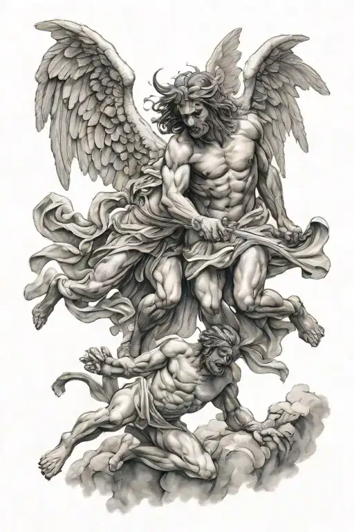 Angel Fighting Demon