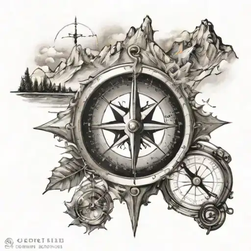 Mountains Compass